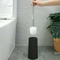 thumbnail image 1 of Toilet Brush and Caddy Set, Toilet Bowl Brush with Extra Long Handle, Covered Holder for Bathroom, Space Saving Durable Toilet Scrubber, Easy Assembly, 1 of 9
