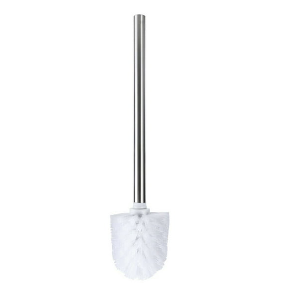 Toilet Brush Head & Handle Stainless Steel Chrome Replacement Bathroom Cleaning White