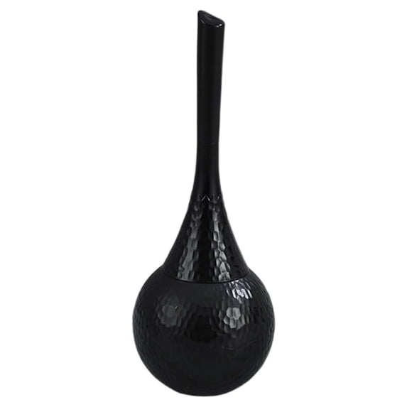 Toilet Brush and Holder Set,Brushed Nickel Modern Bathroom Brush with Anti-Splash Shield 360°Cleaning,ABS Plastic Rust-Proof Waterproof Toilet Bowl Cleaner for Household Cleaning(Black,5.5x5.5x15")