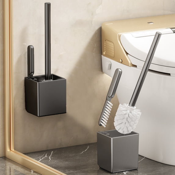 Toilet Brush and Holder Set with Drip Tray | Toilet Bowl Brush & Toilet Bowl Cleaner Brush Combo | Bathroom Cleaning Organizer | Strong Bristles | Easy Maintenance | Xuniizn
