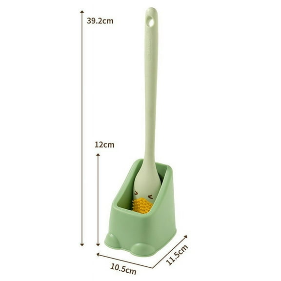 Toilet Brush Long Handle | Soft Bristles Wall Mounted | Squatting Potty Bathroom Cleaning | No Dead Ends Crevice Cleaner | Easy Grip Ergonomic Design | 2 Colors Available