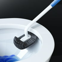 Toilet Brush with Long Handle, Wall-Mounted No Dead Corner Bathroom Cleaning Brush, Soft Bristle Design for Efficient Toilet Cleaning and Space Saving