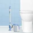 thumbnail image 1 of Toilet Brush and Plunger, 3 in 1 Toilet Bowl Brush and Holder with Crevice Cleaning Brush Wall Mounted Household Bathroom Toilet Brush Plunger Brush Flexible Brush Clearance, 1 of 7