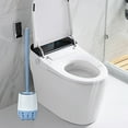 thumbnail image 1 of Toilet Brush And Plunger Set Dead Corner Toilet Brush Bathroom Cleaning Brush Toilet Long Handle Wall-Mounted Plastic Soft Bristle Brush Set With Base Toilet Brush, 1 of 6