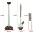 thumbnail image 1 of Toilet Brush and Plunger Set,Grey 3 in 1 Bathroom Scrubber Plunger and Angled Toilet Bowl Brush & Scrubber Combo with Holder and Rim Cleaner for Camper,Rv,Apartment,New Home,Set of 1, 1 of 5