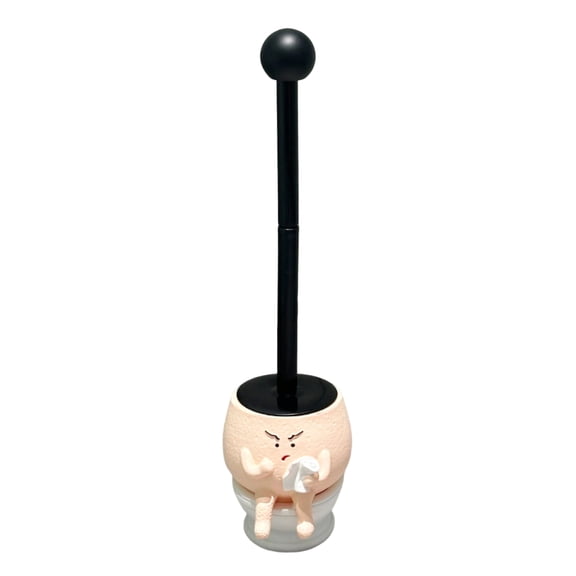 Toilet Brush Set, Black Creative, 1 Piece Decorative Sculpture, For Bathroom Home Decor