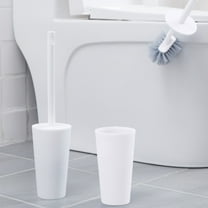 Toilet Brush Set, Compact Bowl Cleaner Kit, Soft Bristle Toilet Scrubber, Removable Water Tank Holder, Bathroom Sanitation Tool, Space Saving Organizer, Hollow Drainage Brush