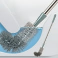 thumbnail image 1 of Toilet Brush Set with Plastic Bristles - Long Handle Bowl Cleaner for Bathroom - Compact Non Scratch Toilet Cleaning Brush Kit with Ergonomic Handle for Easy Storage and Hangable Design, 1 of 7