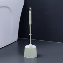 Toilet Brush Set with Stand Bathroom Cleaning Tool Compact Storage Ergonomic Handle Soft Bristles for Bathroom Cleaning