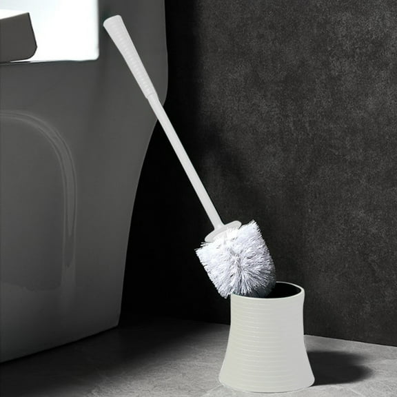 Toilet Brush with Storage Base for Thorough Bathroom Washing, Manual Bowl Scrubber for Restroom Hygiene, Modern Deep Surface Maintenance Tool for Home Commode Organization, 1 Piece Set, By UKHCCC