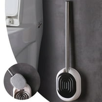 Toilet Brush with Bristles, Modern Compact Bathroom Cleaner, Long Handle Non-Scratch Toilet Bowl Brush, Ergonomic Design for Easy Cleaning