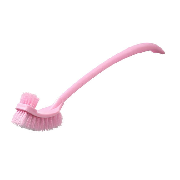 Toilet Brush, Toilet Bowl Brush, Toilet Cleaning Brush, Double-Sided Hidden Cleaner Scrubber, Deep Cleans Entire Toilet Bowl, Curved Bristle Clean Brush, Long Handle Brush, Bathroom Cleaner Tool-Pink