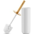 thumbnail image 1 of Toilet Brush, Toilet Bowl Brush and Holder Set, Bathroom Toilet Bowl Cleaner Scrub Brush Set Scrubber for Deep Cleaning, White, 1 of 4