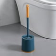 thumbnail image 1 of Toilet Brush Wall Mounted, Long Handle Bathroom Cleaning Brush with Dense Bristles for Tight Space and No Dead Angle Cleaning, Toilet Bowl Cleaner with Base for Bathroom Home Apartment, 1 of 6