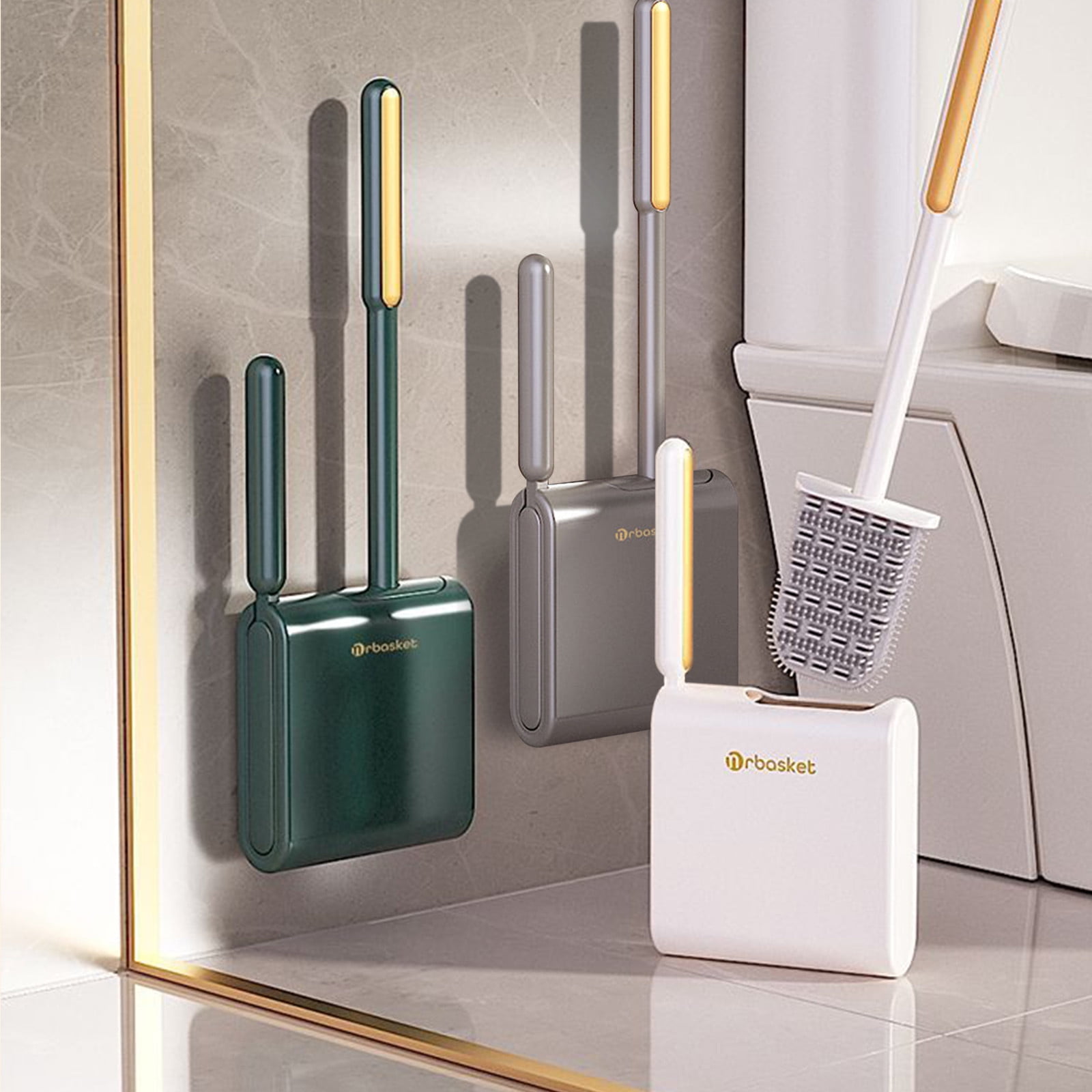 Toilet Brush, Wallmounted Toilet Brush Toilet Bowl Brush And With 2