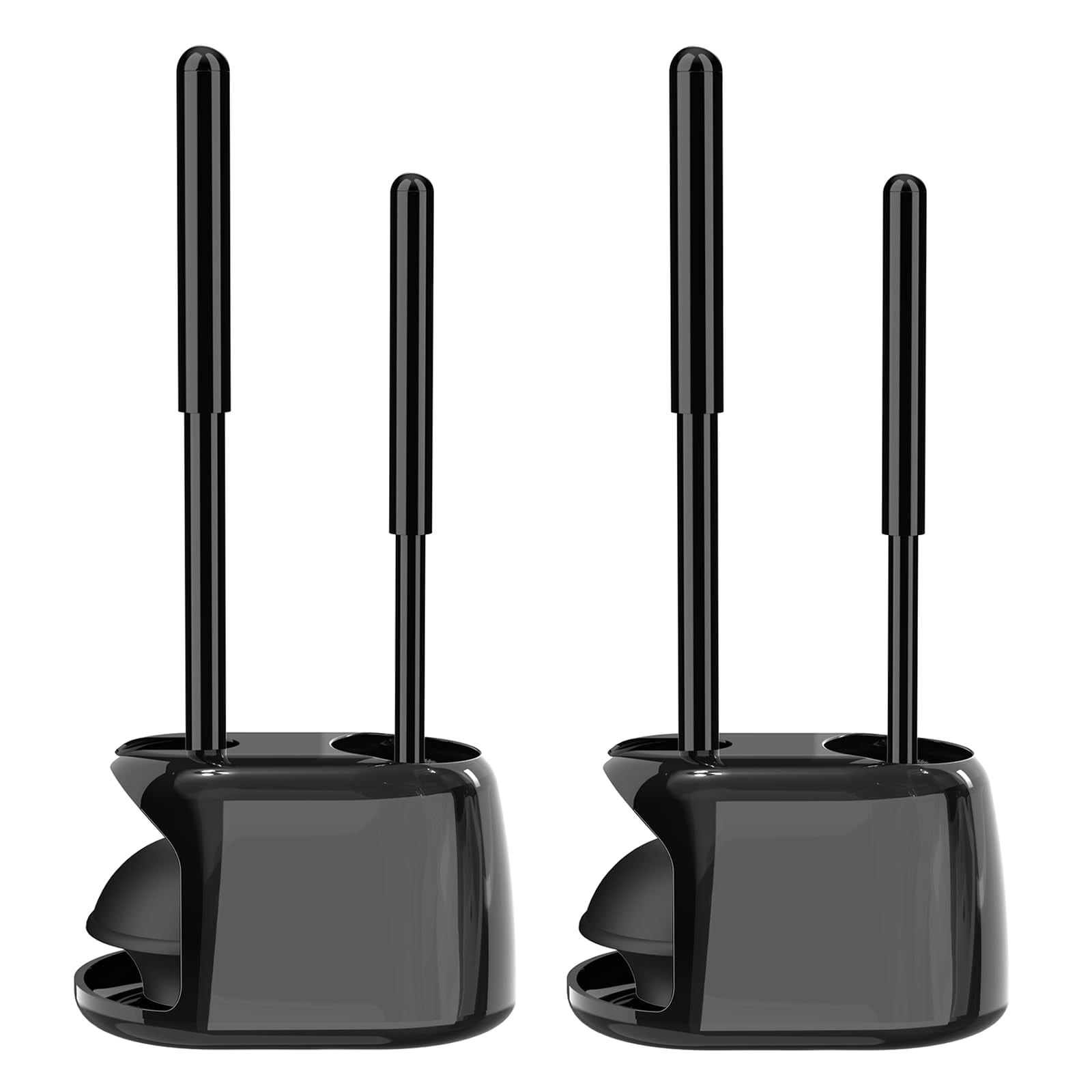 Toilet Brush and Plunger Set 2 Packs Black