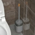 thumbnail image 1 of Toilet Brush with Plastic Bristles, Compact Bathroom Cleaner, Long Handle for Easy and Efficient Toilet Bowl Cleaning, Wall-Mounted Design, 1 of 6