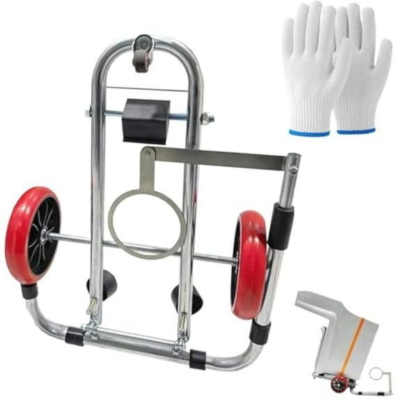 Toilet Cart Jack,Toilet Installation Jack Cart - Bearing Capacity 100KG, Removal Lift Tool Dolly-Made of Stainless Steel with Rear Rubber Wheels,Portable Foldable for Easy Storage