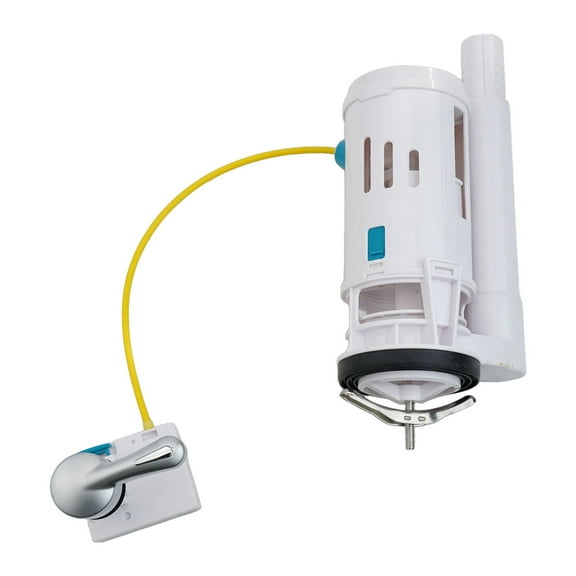 Toilet Cistern Flush Valve with Overflow, Lever Operated Dual Flush Toilet Tank Replacement Kit, Adjustable Water-Saving Design with Silicone Seal, Quick and Easy Installation