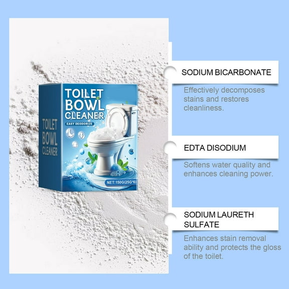Toilet Cleaner 2025 Self Activating Powder for Toilet Bowl Cleaning Powerful Foaming Toilet Cleaner Bags Per Set