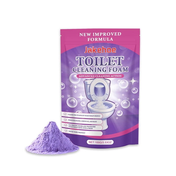 Toilet Cleaner Foam Powder, Insta-Action Fizz Clean for Sparkling Bowls, Powerful Stain Remover, Touch-Free, Fresh Scent