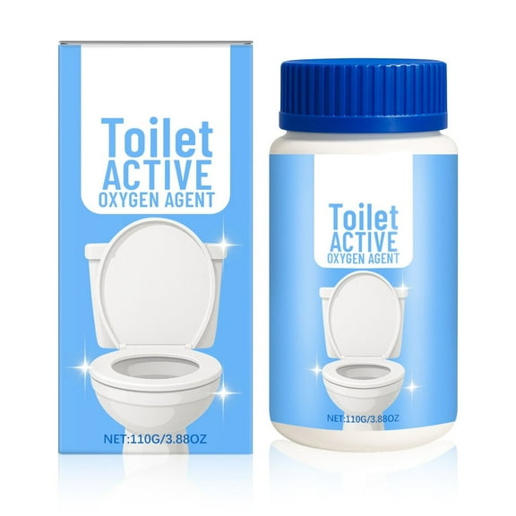 Toilet Cleaner Powder, Strong Active Oxygen Agent, Removes Tough Stains and Odors, Easy to Use, for Bathroom Toilet Bowl Cleaning, Environmentally Safe Ingredients