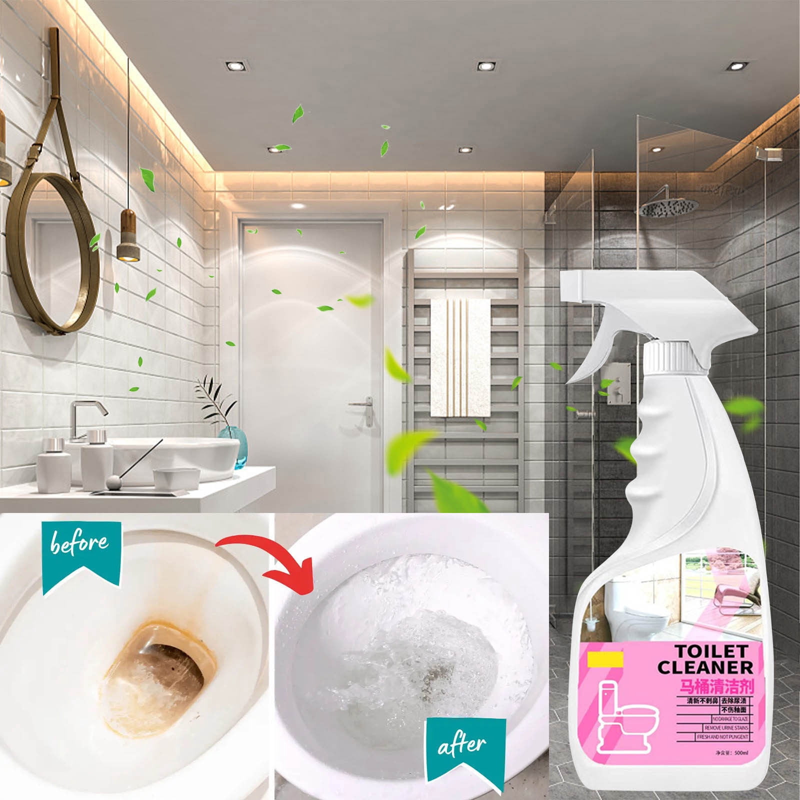 Toilet Cleaner and Scale Remover, 500ML - Powerful Bathroom Cleaner for ...