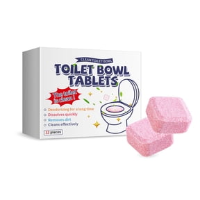 Toilet Cleaner Tablet 12pcs/Box Powerful Odor Eliminator Stain Removal Effervescent Block for Bathroom Cleaning