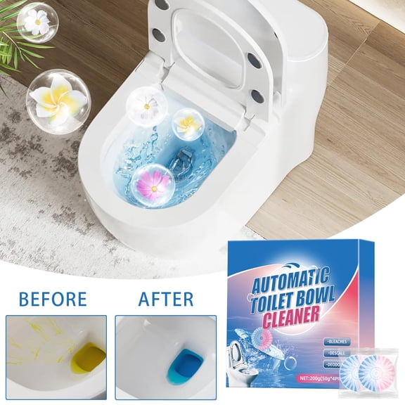 Toilet Cleaner Tablets, Blue Bubble Effervescent Pad, Urine Stain Odor Remover, Household Bathroom Cleaning Supply for Toilet Bowl