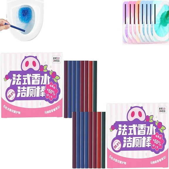 Toilet Cleaning Sticks, Toilet Drop Ins, Multi-functional Deodorizing Cleaning Sticks, Bathroom Multifunctional Tablets, 8PCS Disposable, Long-Lasting Freshness (2)