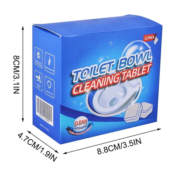 Toilet Cleaning Tablets Deodorizing Stain Remover Foaming Cleaner For Urine And Yellowing 12 Count