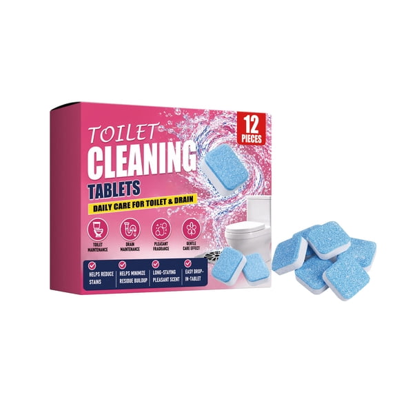 Toilet Cleaning Tablets Long Lasting Fresh Toilet Tank Tablets 12 Pack Helps Reduce Stains And Buildup