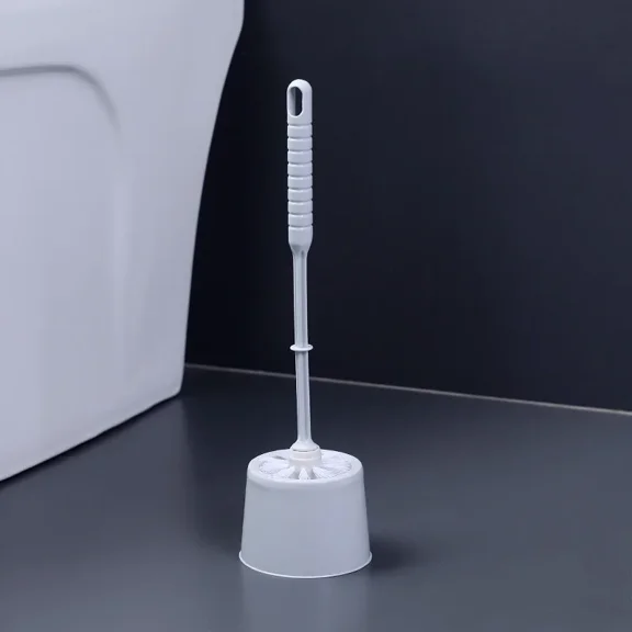 Toilet Cleaning Toilet Brush with Base Set Household Long Handled Brush Plastic Round Head Non Dead Corner Brush