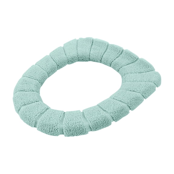 Toilet Cover Seat, Toilet Seat, Plush Fabric, Sage Green, 1 Pc, Universal Oval, Cushion, DecorforBathroom, Bathroom Decoration, Seat Cushion, Neutral Bathroom Decor