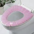 thumbnail image 1 of Toilet Cushion Seat Household Seasons Toilet Seat Thickened With Handle Winter Toilet Ring Washable Sets Wear Knitted Toilet Seat, 1 of 9