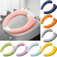 thumbnail image 1 of Toilet Cushion Seat Household Thickened Toilet Seat Cushion Adhesive Toilet Seat Cover Easy Install with Self-Adhesive Tape, Reusable Toilet Lid Cover, 1 of 4