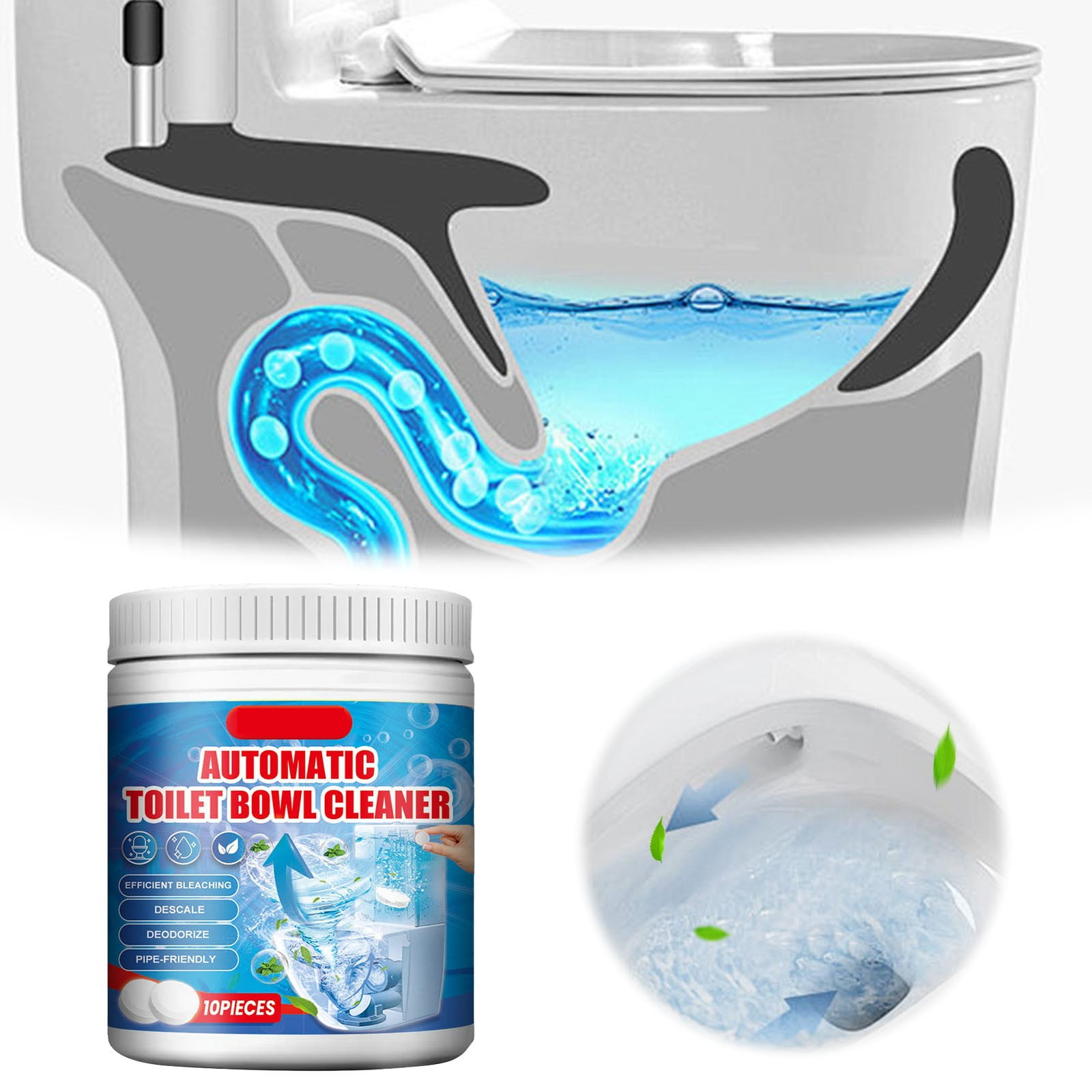 Toilet Decontamination And Cleaning Tablets Cleanse The Toilet Odors