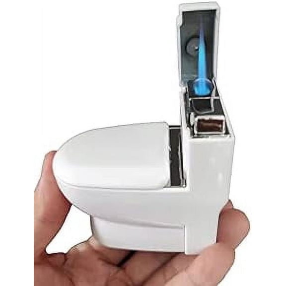 Toilet Design Torch Flame Lighter Butane Windproof Lighter with Bottle Opener and Ashtray(Without Butane)