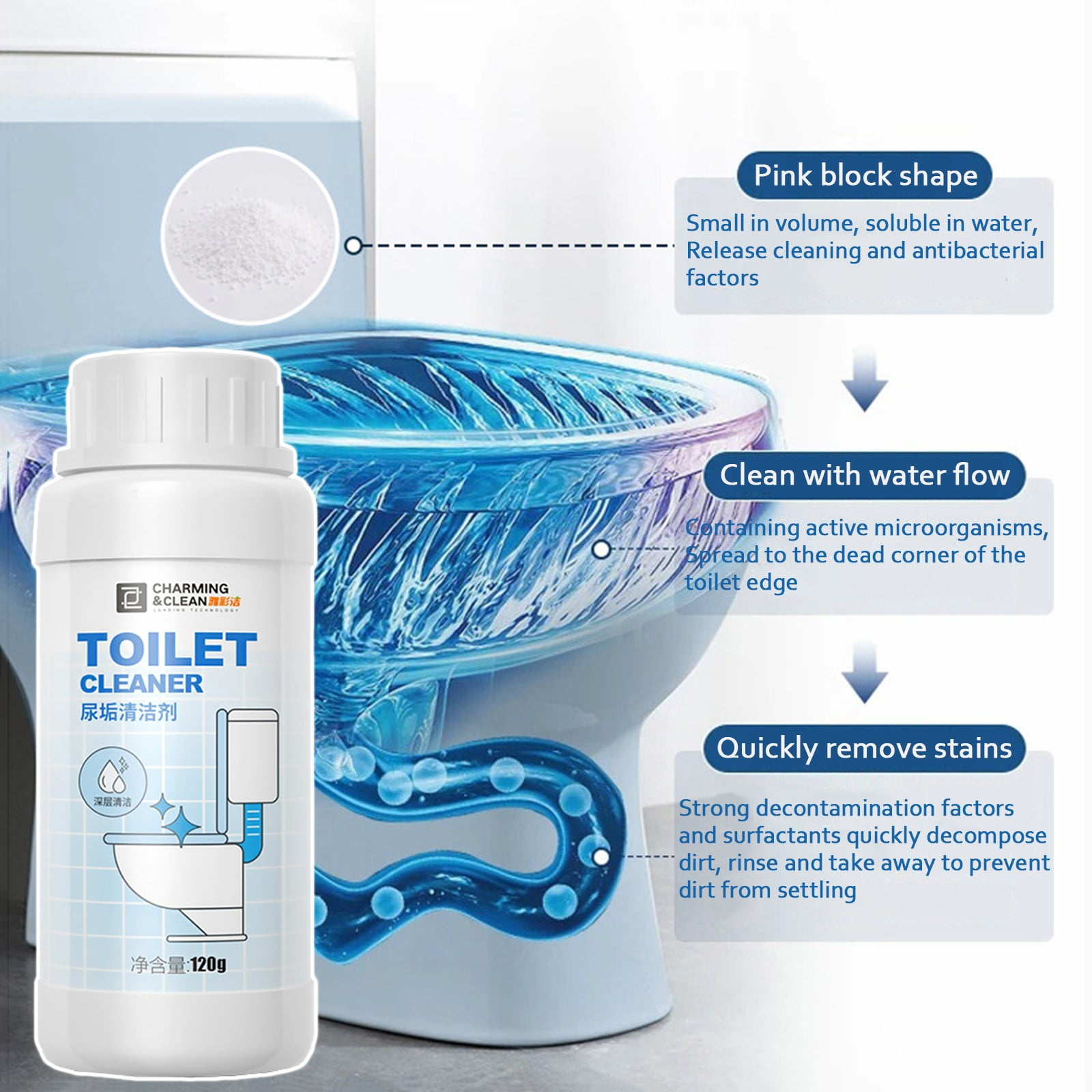 Toilet Dissolving Agent For Strong Removal Of Urine Scale Cleaning Agent For Unblocking Toilet