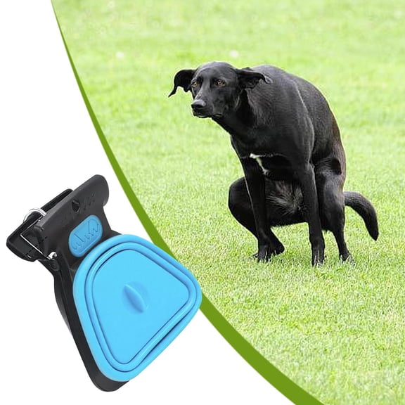 Toilet Dog Poop Scooper Set Outdoor Waste Cleaning Tool for Pet Feces Removal with Garbage Bag Holder,Blue 1Pcs JASKFLY