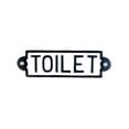thumbnail image 1 of Toilet Door Sign Black White Metal Business Bar Restaurant Restroom Wall Plaque Farmhouse Bathroom Decor, 1 of 4