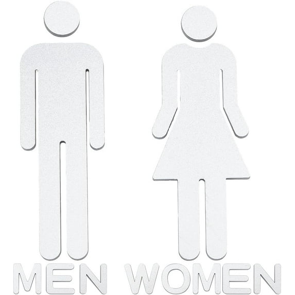 Toilet Door Sign Restroom Identification Signs Men Women Bathroom Sign ...