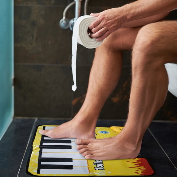 Toilet Electronic Piano Stress Relief Music Mat No Battery Included Soft Fabric Material Fun Sound Design Relieves Boredom Stress for Adults Home Leisure