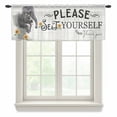 thumbnail image 1 of Toilet Elephant Valance Curtains for Kitchen/Living Room/Bathroom/Bedroom Window, Rod Pocket Small Topper Half Short Window Curtains Voile Sheer Scarf, Funny Animal Sunflower Oil Painting 42"x12", 1 of 8