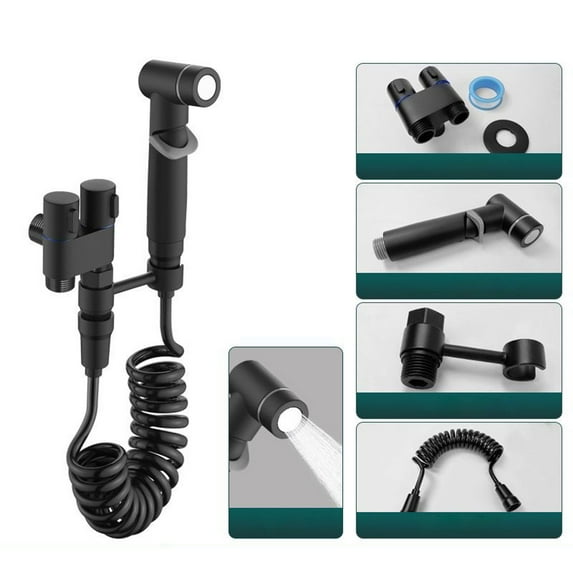 Toilet Faucet Splitter Sprayer Kit Two Way Control Adapter For Washing Machine And Handheld Bidet