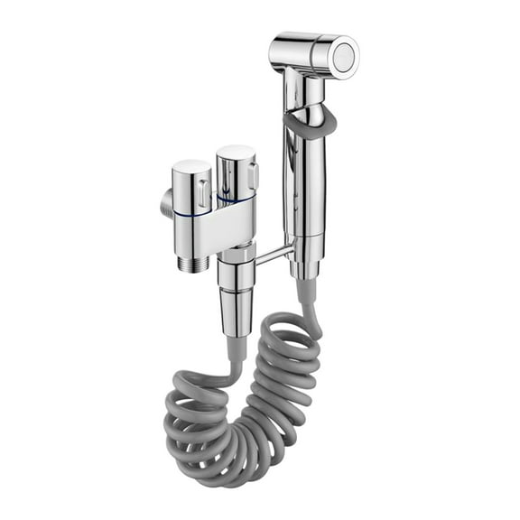 Toilet Faucet Splitter with 1 in 2 Out Control and Brass Material for Shower and Cleaning with Easy Installation
