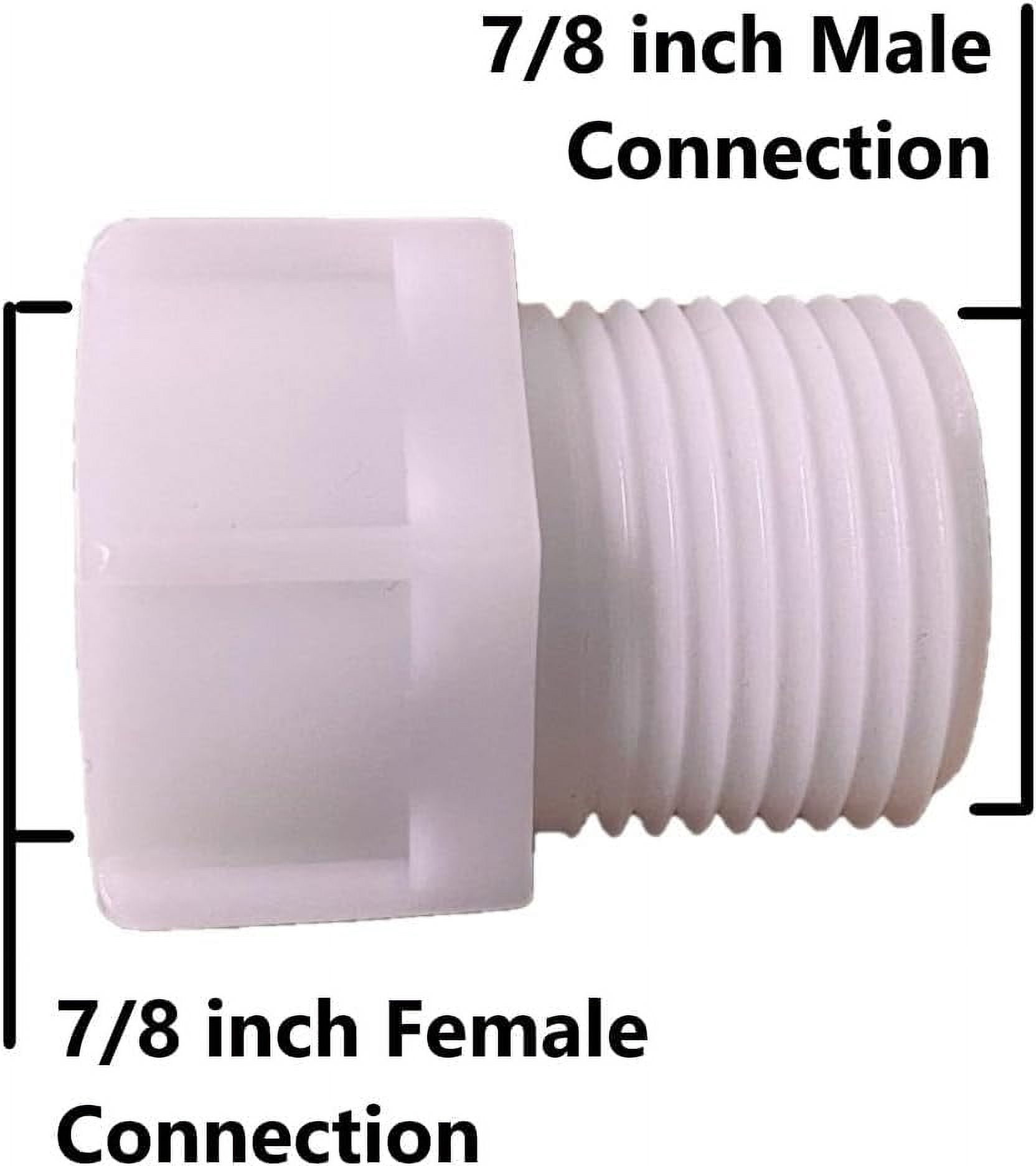 Fill Valve Pipe Adapter 7/8 Male to 7/8 Female With Built-In Filter Screen for Bidets, Toilets, Pipes, etc. by NuFlush
