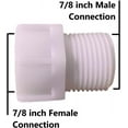 thumbnail image 1 of Fill Valve Pipe Adapter 7/8 Male to 7/8 Female With Built-In Filter Screen for Bidets, Toilets, Pipes, etc. by NuFlush, 1 of 6
