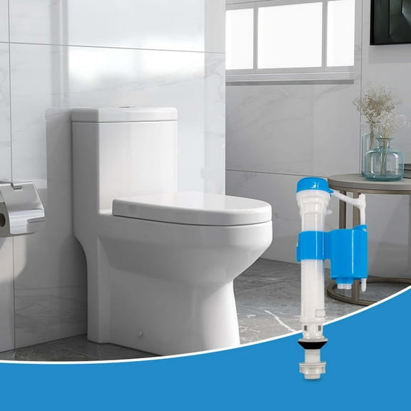 Toilet Fill Valve with Adjustable Height, Universal Replacement Part for Fixing Running Toilets and Water Efficiency