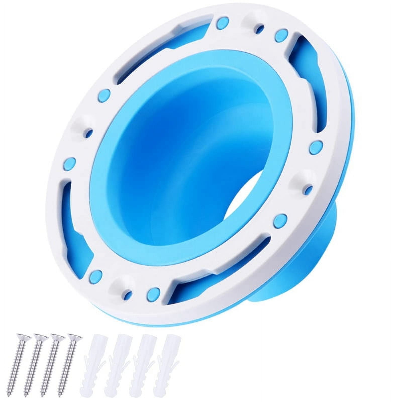 Toilet Flange Repair Kit, Universal Fits, Fitting 4In and 5In Pipes, Install, Blue